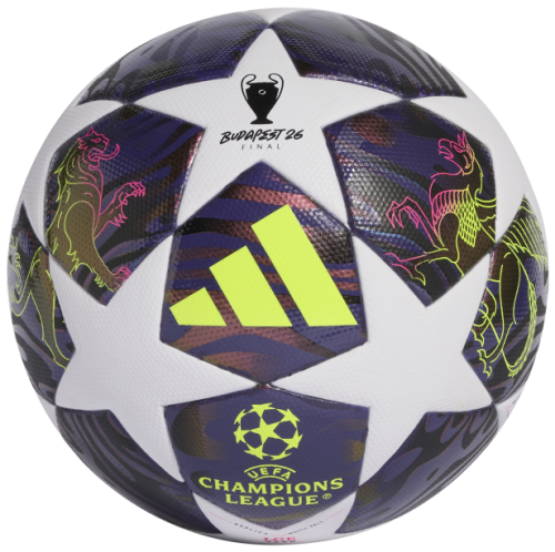 Adidas Fußball UCL UEFA Champions League Final League J350 dark purple/white/solar yellow Gr. 5
